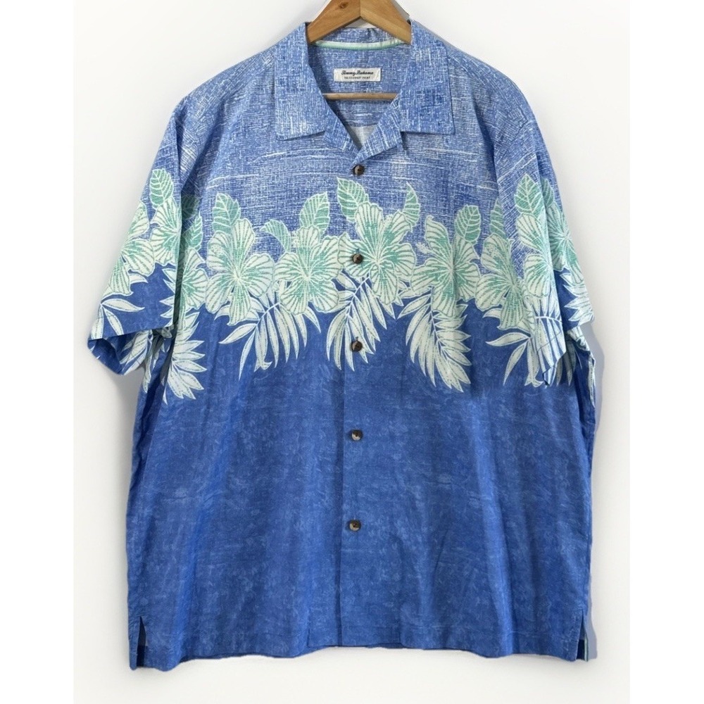 Mens Tommy Bahama Coconut Point Across the Frond Hawaiian Shirt Aloha Sz XL EC‎